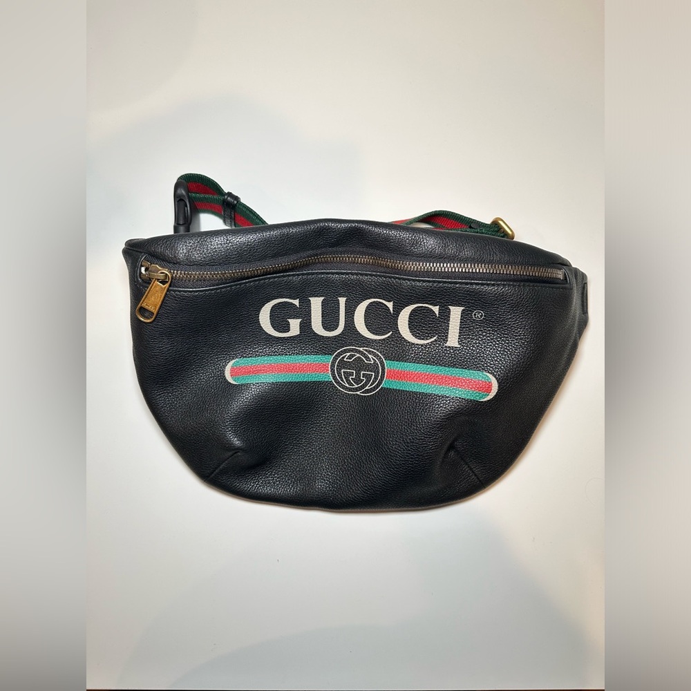 Logo Leather Belt Bag